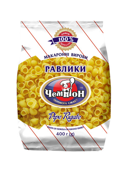 Макаронні вироби ЧЕМПІОН Равлики, 400 г